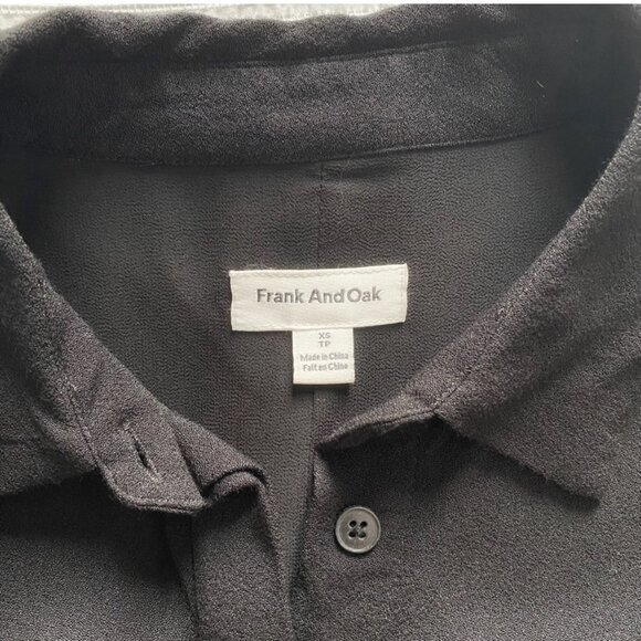 FRANK & OAK Button Down Belted Short Sleeve Shirt Dress - XS - Picture 5 of 6